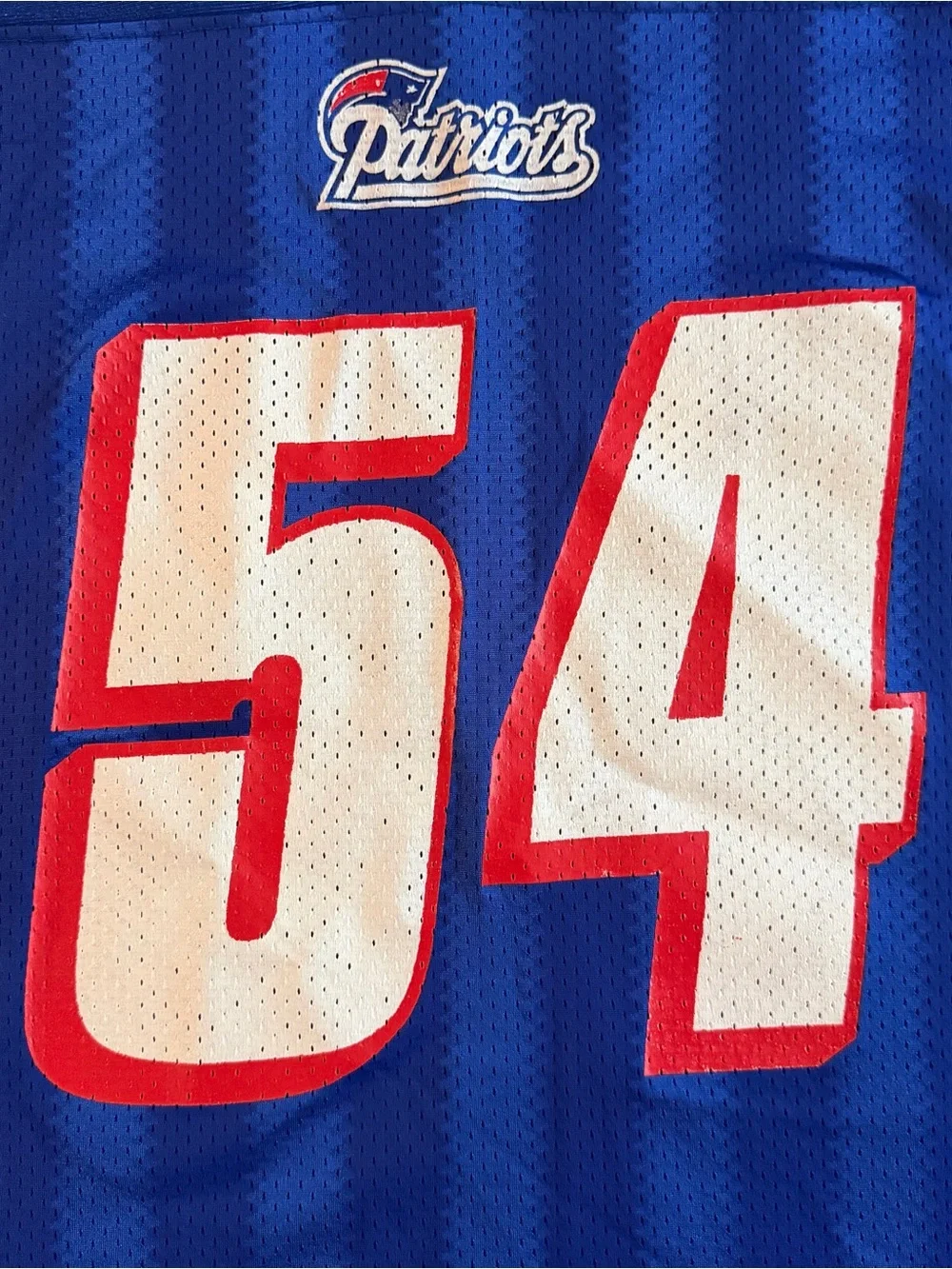 Adidas Team New England Patriots Tedy Bruschi Jersey Men L Mesh Vintage NFL #54